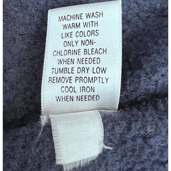 Croft & Barrow Sport Womens M Navy Holiday Fleece Cardigan Embroidery Appliques - Picture 12 of 13